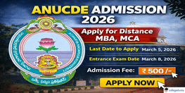 Acharya Nagarjuna University Begins CDE MBA MCA Admission 2026